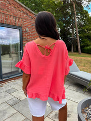 Coral Cotton Top Kimberly