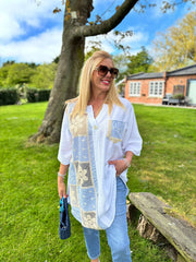 White Patchwork Tunic Inessa