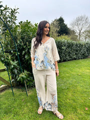 Stone Floral Butterfly Co-Ord Set Reeva
