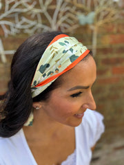 Green Floral Neck/ Head Scarf