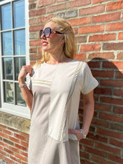 Stone Stripe Block Panel Dress Jaz