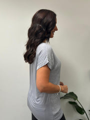 Grey Sequin Top Jasmine