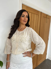 Stone Floral Sequin Jacket Melody