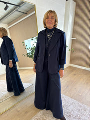 Navy Diamante Blazer Jude