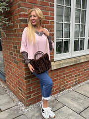 Rose V-Neck Reverse Seam Knit Diana