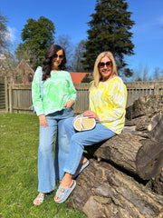 Yellow Tie-Dye Long Sleeve Top Alexis