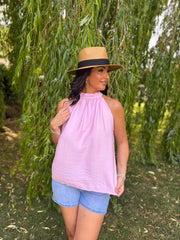 Pink Halter Neck Top Bethany