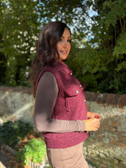 Wine Boucle Gilet Elliott