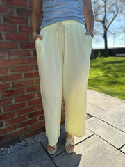 Lemon Bubble Cotton Trousers