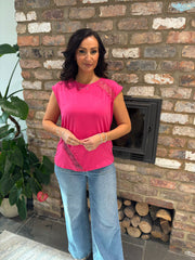 Lipstick Lace Detail Top Amanda