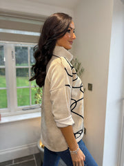 Stone Rope Detail Roll Neck Jumper Kim