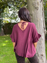 Wine Bubble Cotton Top Kimberly