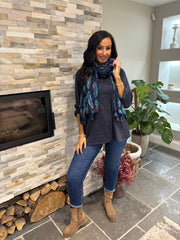 Navy Marl Two Piece Fine Knit Danni