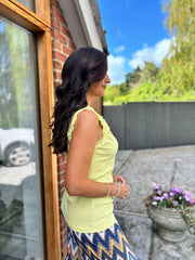 Lemon Ruffle Vest Simone