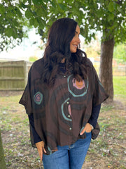 Chocolate Tie Dye Print Blouse Katherine