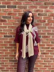 Gold Shimmer Knit Scarf