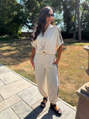 Stone Two Stripe Co-Ord Nikki