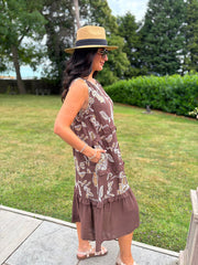 Chocolate Embroidery Tiered Dress Sammie