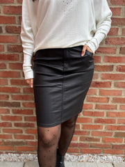 Black Coated Skirt