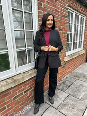 Black Pinstripe Take You Anywhere Jacket