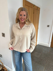 Stone Button Shacket Matilda