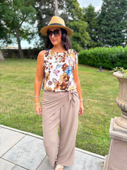 Chocolate Floral Top Justine
