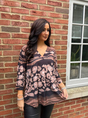 Chocolate Animal Ombre Top Trisha