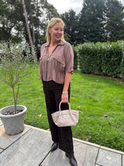 Mocha Ruched Waist Jacket Misty