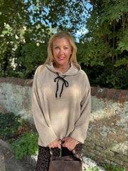 Stone Chenille Silver Fleck Hoodie Lisa
