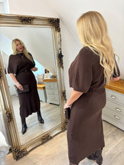 Chocolate Soft Knit Dress Emily