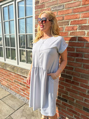 Grey Smock T-Shirt Dress Hazel