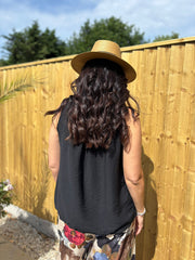Black Sleeveless Top Tiana