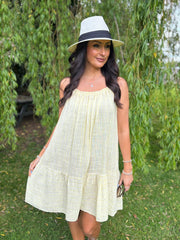 Lemon Striped Sun Dress Danielle
