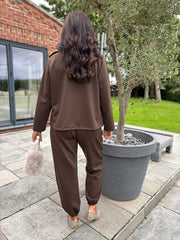 Chocolate Military Style Co-Ord Set Tara