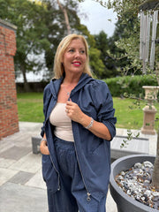 Navy Hooded Jacket Ocean