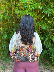 Black Leopard Floral Top Sasha