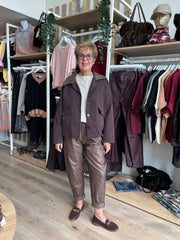 Chocolate Cropped Trench Coat