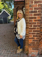 Winter White Lace Detail Knit Rachel