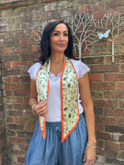 Green Floral Neck/ Head Scarf