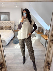 Stone Popcorn Knit Amanda