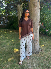 Cream Polka Dot Trousers Michaela