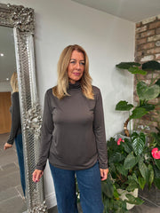 Chocolate Roll Neck Top Julia