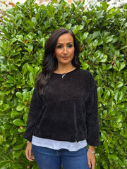 Black Chenille Sweatshirt Skye