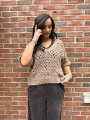Mocha Cosy Diamond Knit Sofia