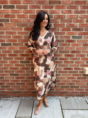 Rose Watercolour Shimmer Dress Freya