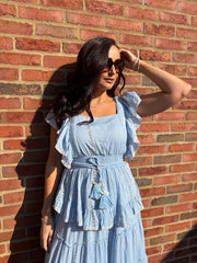 Denim Boho Tiered Skirt Co-Ord Frankie