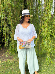 White Diamond Knit Matilda