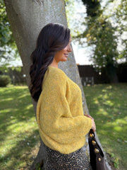 Mustard V Neck Knit Roxanne