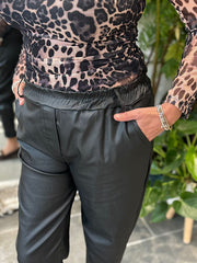 Black Coated Trousers Sasha