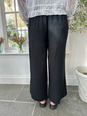 Black Embroidered Detail Trousers Tilly